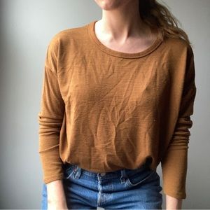 Mustard Yellow Long Sleeve Lightweight Sweater
